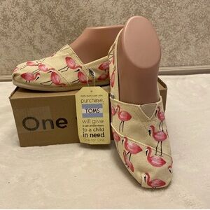 Toms Pink Flamingo Delorge Flats